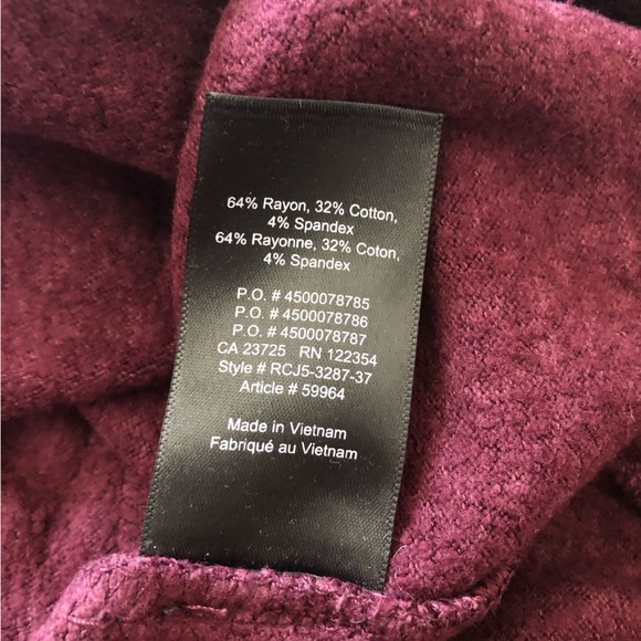 Aritzia Community Allora Turtleneck Long Sleeve Top in Maroon Size M - Picture 7 of 10